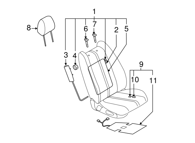Compatible con Mazda 2013-2021 CX-5, 2016-2021 CX-9, 2018-2021 Mazda6 Asamblea de cable de ajuste de asiento eléctrico TK81-88-0D1