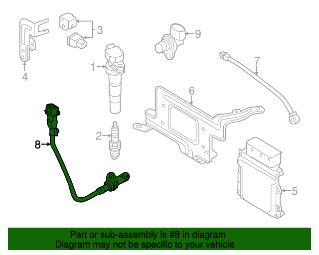 20122017 Kia Crankshaft Position Sensor 391802B020 Kia Automotive Parts