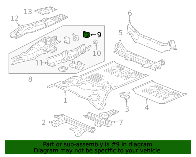 Genuine OEM Acura Bulkhead Part 65675TJBA00ZZ Acura Parts For Less