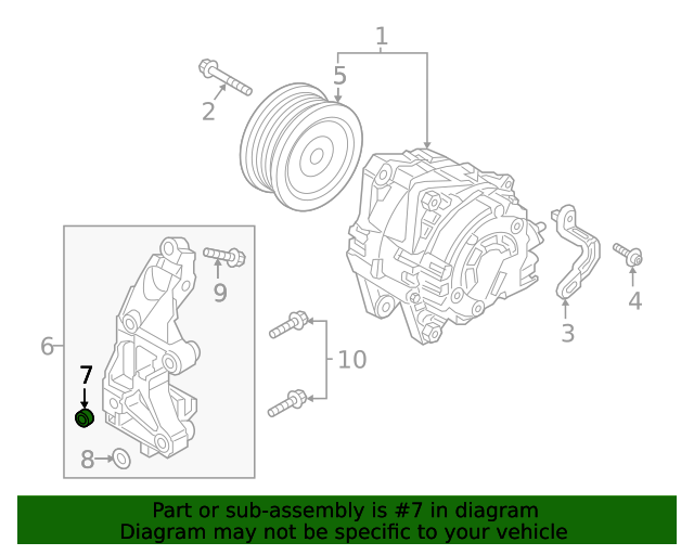 20172022 Genesis G90 Alternator Bracket Bushing 374733C551 Hyundai