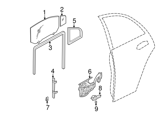Genuine Hyundai 83540-2D200 Door Window Glass Run Assembly Rear Right Genuine Hyundai 83540-2D200 Door Window Glass Run Assembly Rear Right