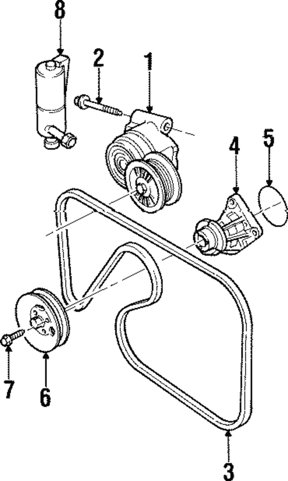 Alternator and Air Conditioning Compressor Belt - GM (93181720)