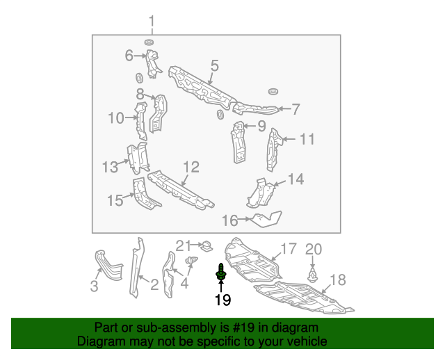 90159A0010 A/C Evaporator Core Case Screw 20002019 Toyota OEM