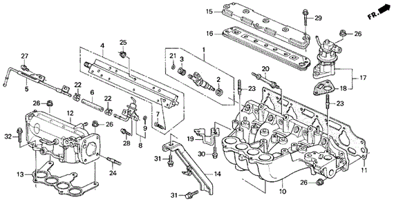 Genuine Honda 32759-P0A-A00 Engine Wiring Harness Stay