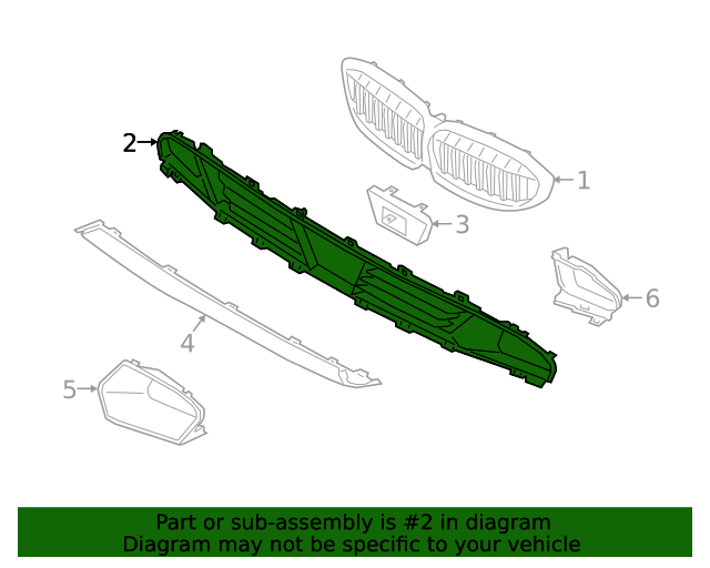 20192021 BMW Lower Grille 51117464198 XportAuto