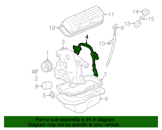 2000-2002 GM Engine Timing Cover 12558343 | Chevy OEM