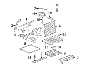 thumbnail image 2 of GM OEM Rear Cargo Mat For 2006-2011 Chevy HHR – Gray Carpet With HHR Logo, 12499660 2 of 5