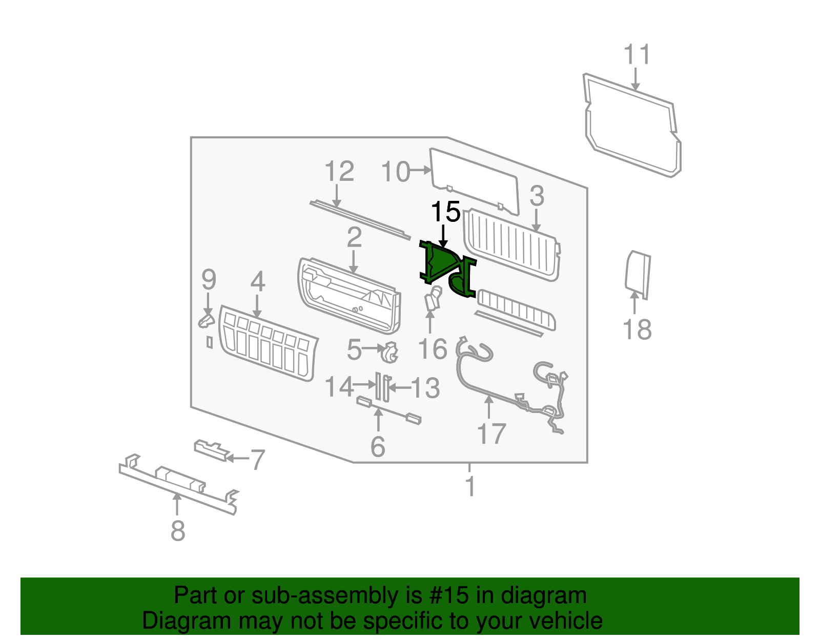 Regulator Assembly, M/Gate Wdo - GM (88980213)