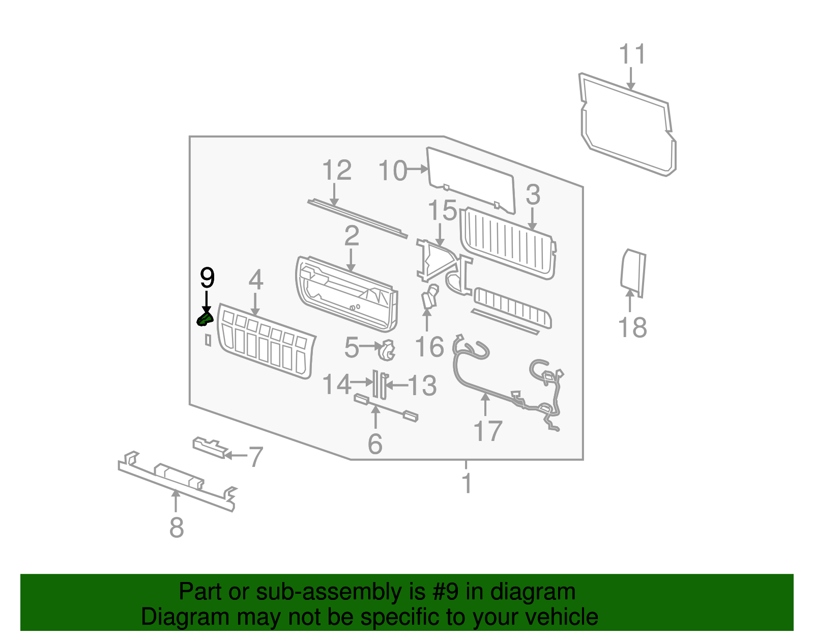 Medium Wheat Folding Rear Panel Door Position Switch - GM (15204482)