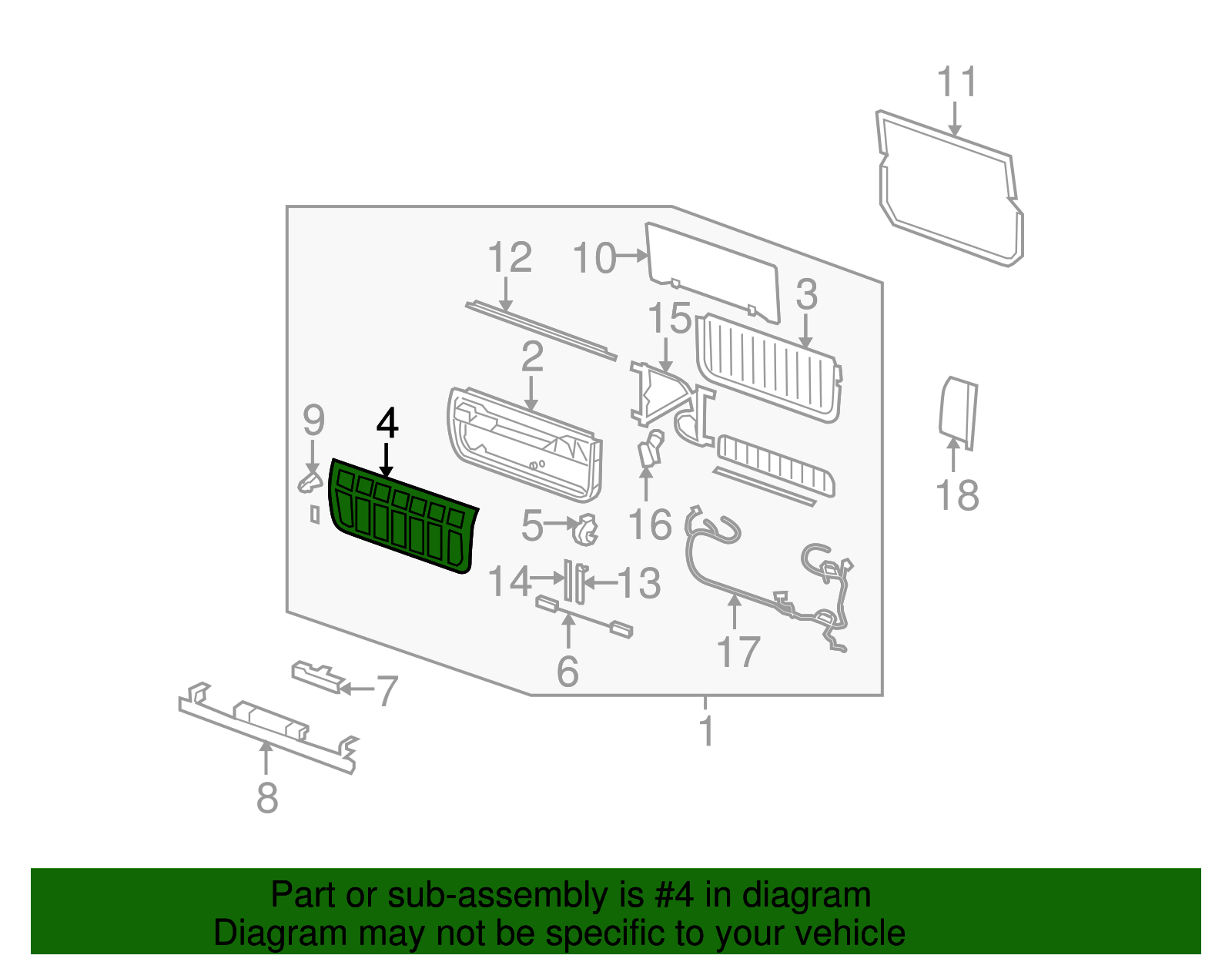 Panel Assembly, M/Gate Inner - GM (88980211)