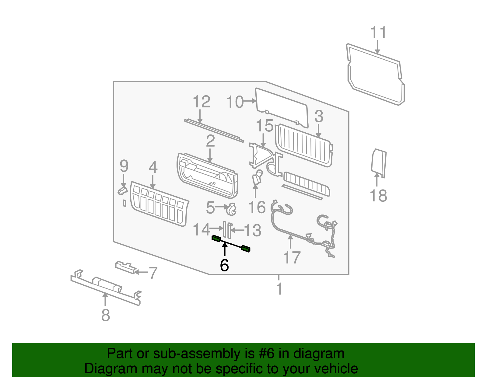 Hinge Assembly, M/Gate - GM (88980216)