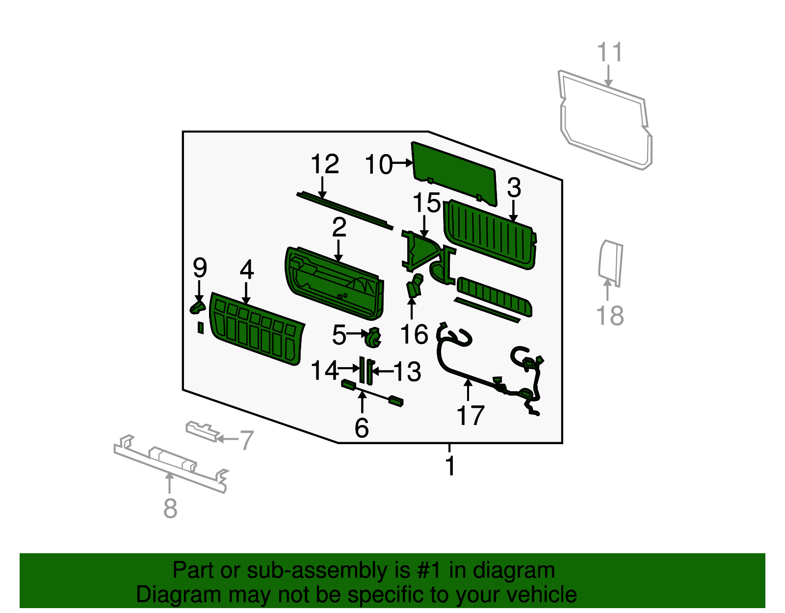 Gate Assembly-Mid - GM (25850329)
