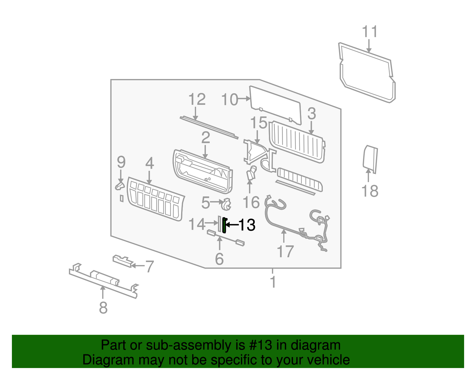 Channel, M/Gate Wdo (Left-hand) - GM (88980214)