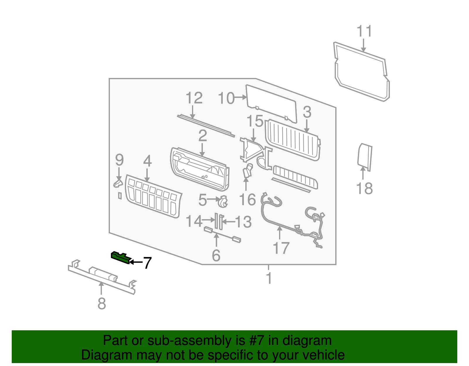Ebony Driver Side Removable Midgate Hinge Finish Cover - GM (10358747)