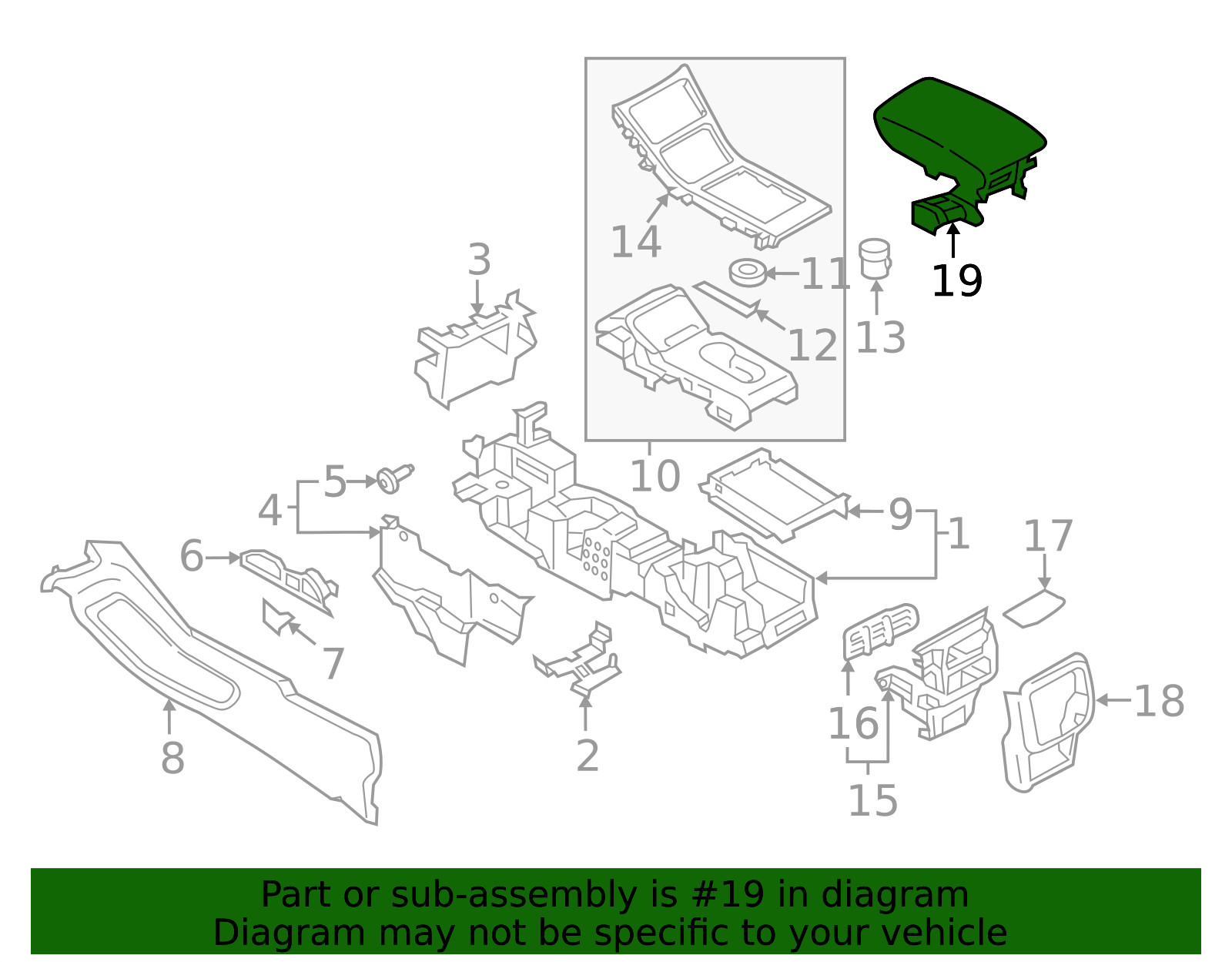 Armrest - Ford (GD9Z-5406024-BB)