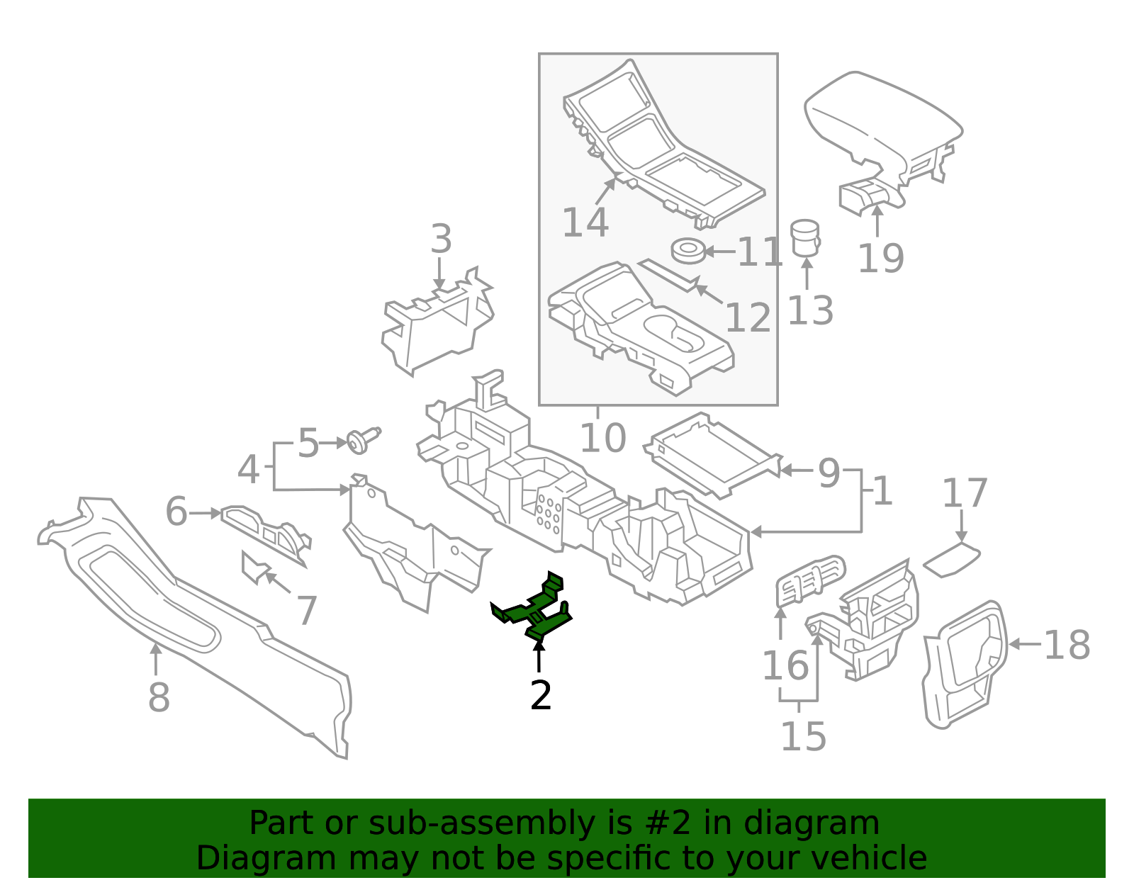 Console Body Bracket - Ford (GD9Z-54045B34-A)