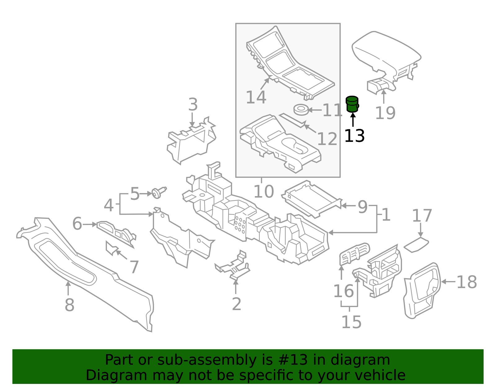 Ashtray - Ford (GD9Z-5404788-AA)