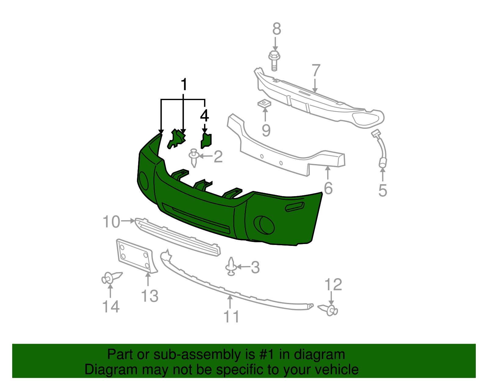 Front Bumper Cover - GM (89045675)