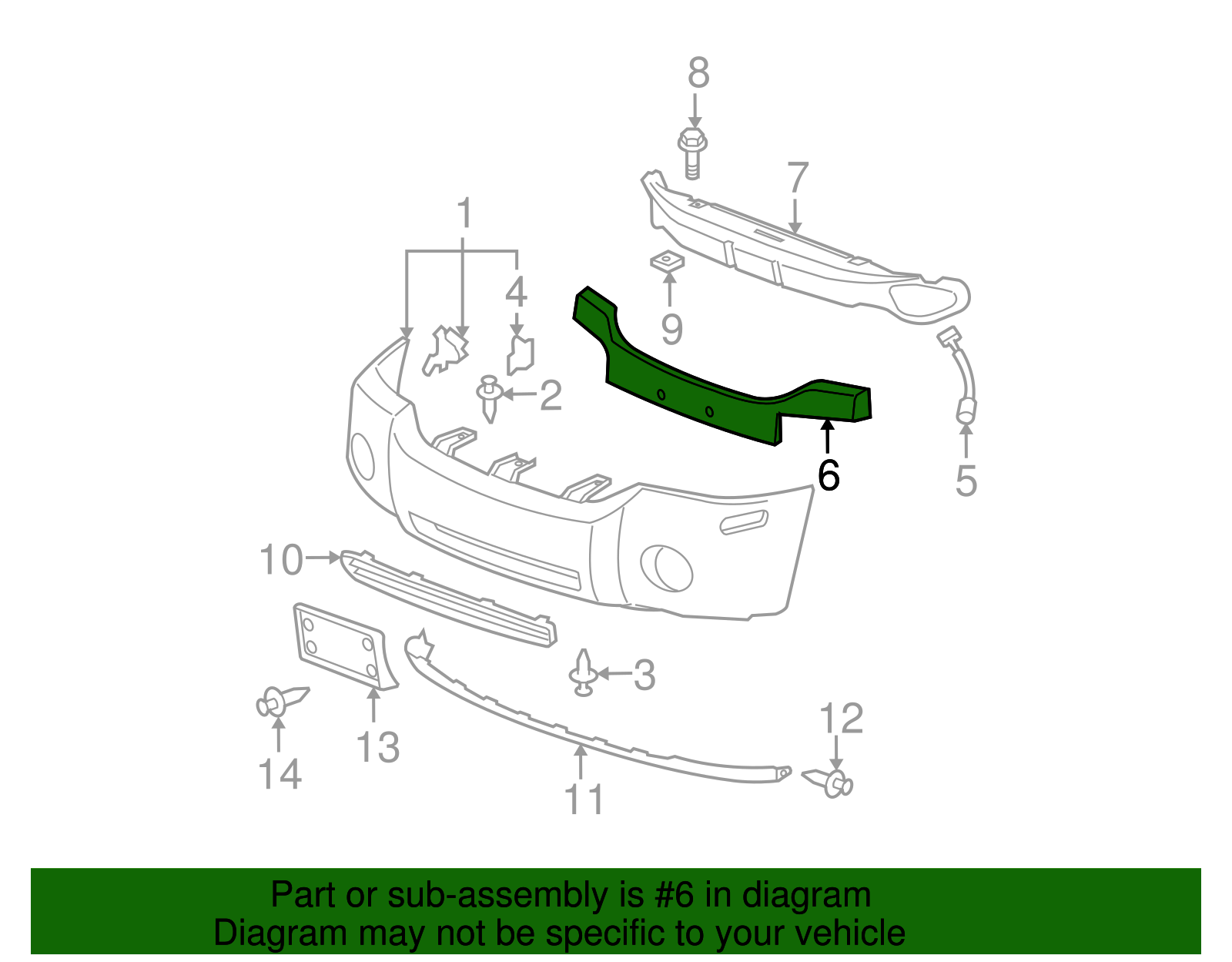 Front Bumper Fascia Spacer - GM (89046024)