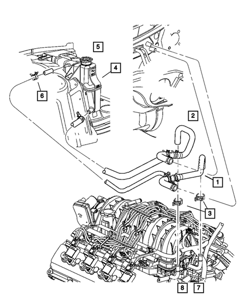 Tank, Coolant Engine for 2006 Chrysler 300 #1