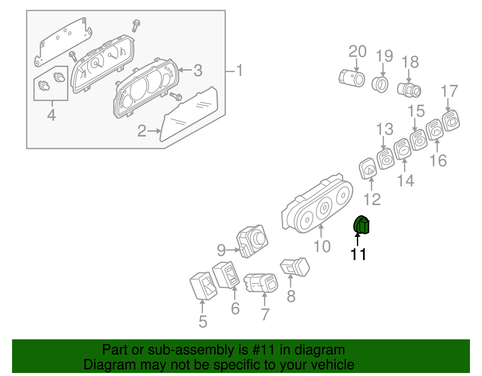 Temp Control Knob - Ford (YL8Z-18519-AA)