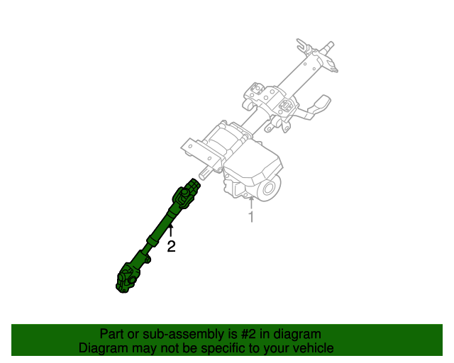 56400-2H000 - Steering Shaft 2007-2012 Hyundai Elantra ...