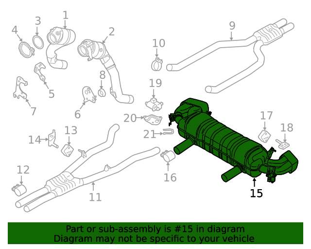 18-30-9-896-666 - Rear Muffler - 2018-2023 BMW | Buy BMW Parts Now
