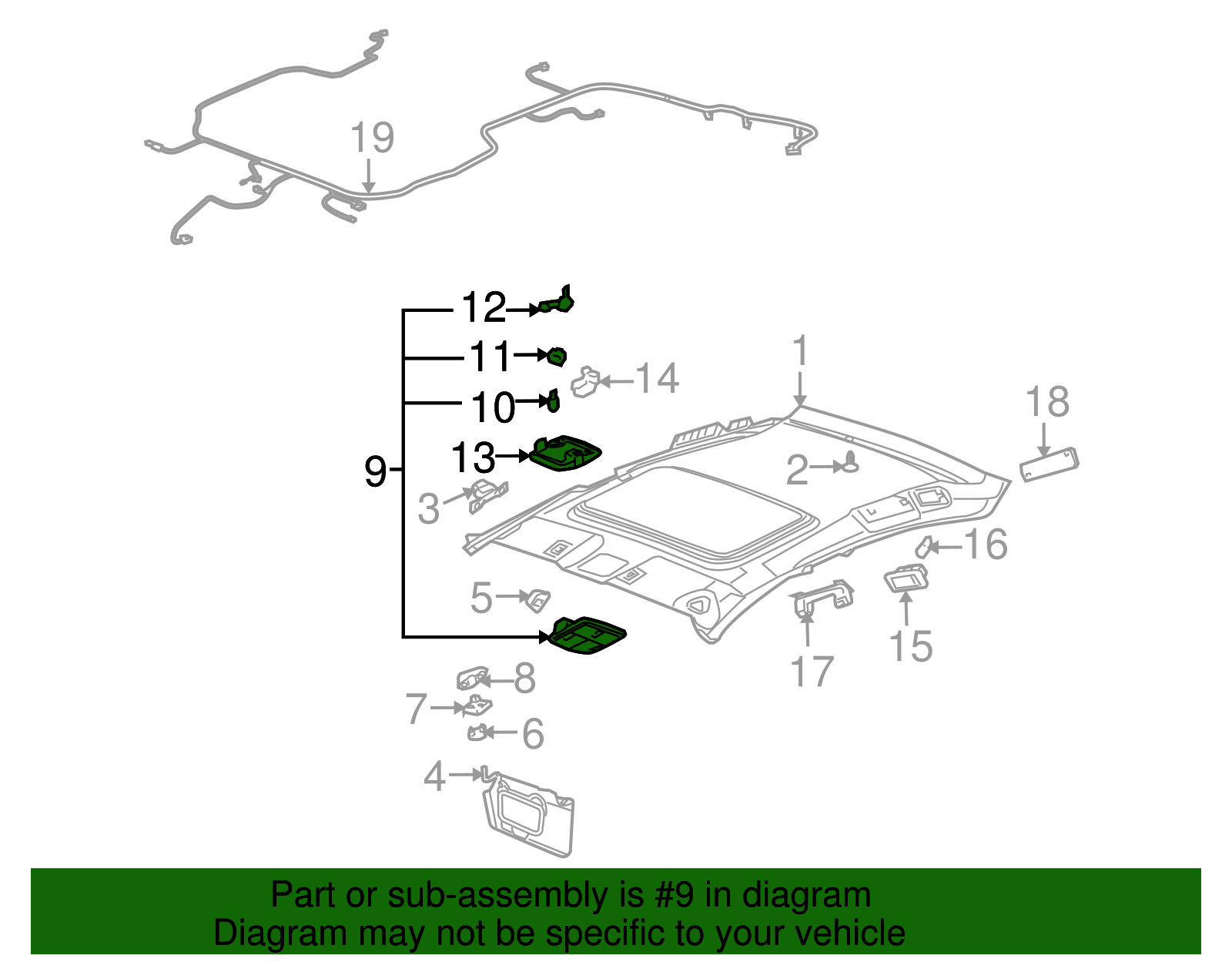 Dome Lamp Assembly - Buick (25790364)