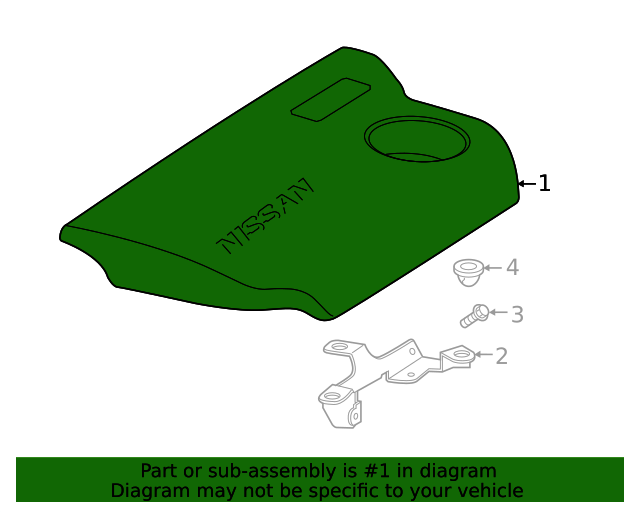 20182019 Nissan Rogue Engine Cover 140416FL0C Nissan Parts Plus