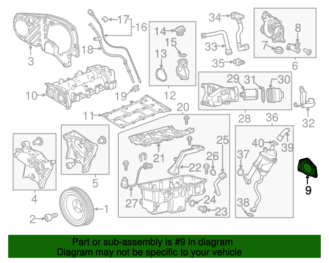20142015 Chevrolet Cruze Crankshaft Rear Oil Seal Protective Cover
