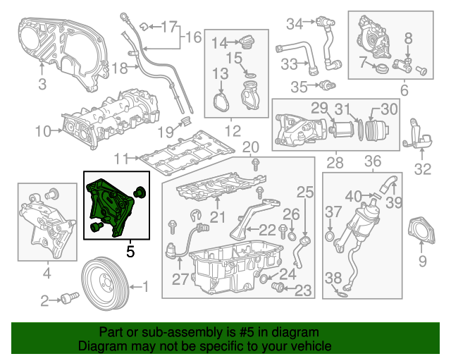 20142015 Chevrolet Cruze Timing Belt Tensioner Bracket 55577601 GM