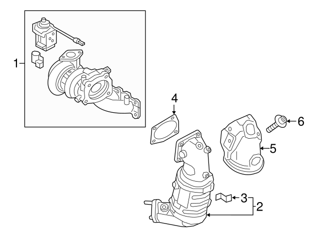 28510-2GBB0 - Catalytic Converter With Integrated Exhaust Manifold 2016-2022 | Store