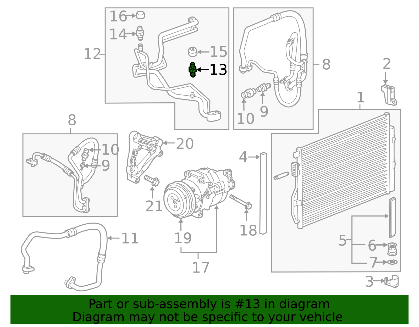 Air Conditioning System Valve Core - GM (96961784)