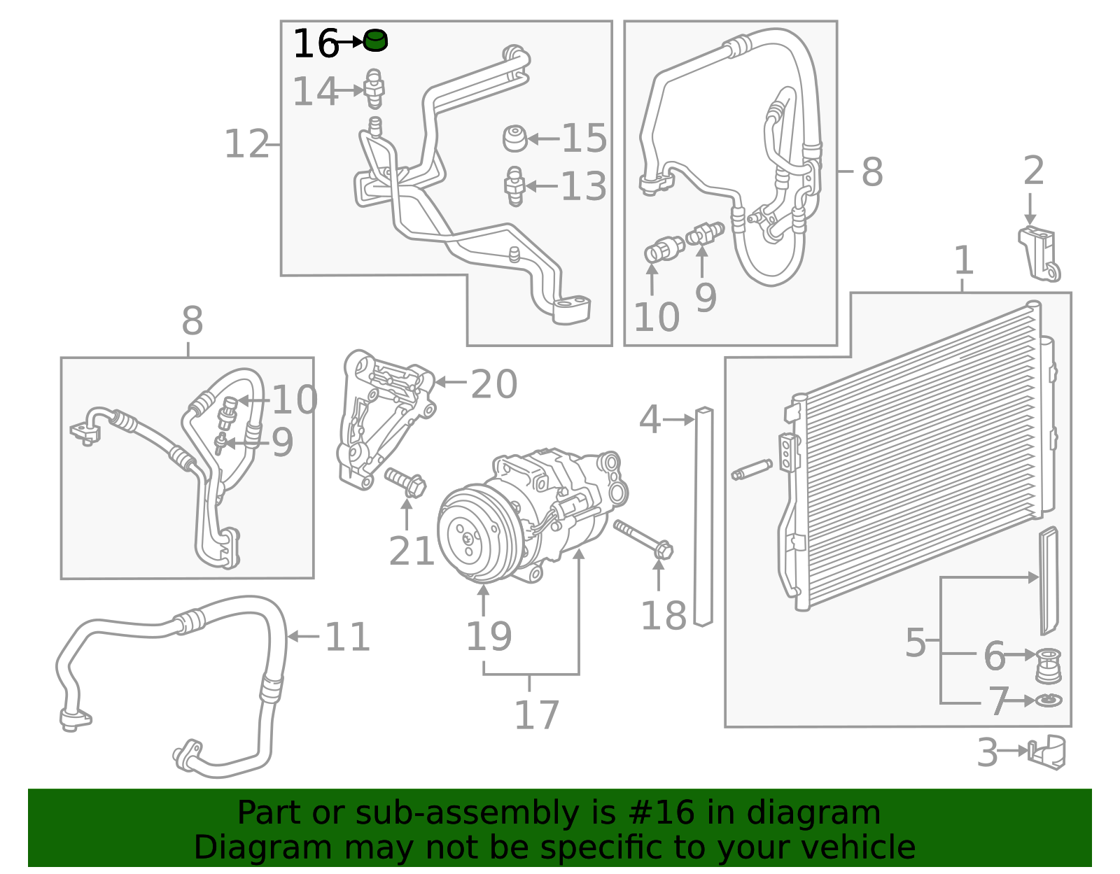 Air Conditioning Refrigerant Service Valve Cap - GM (96961785)