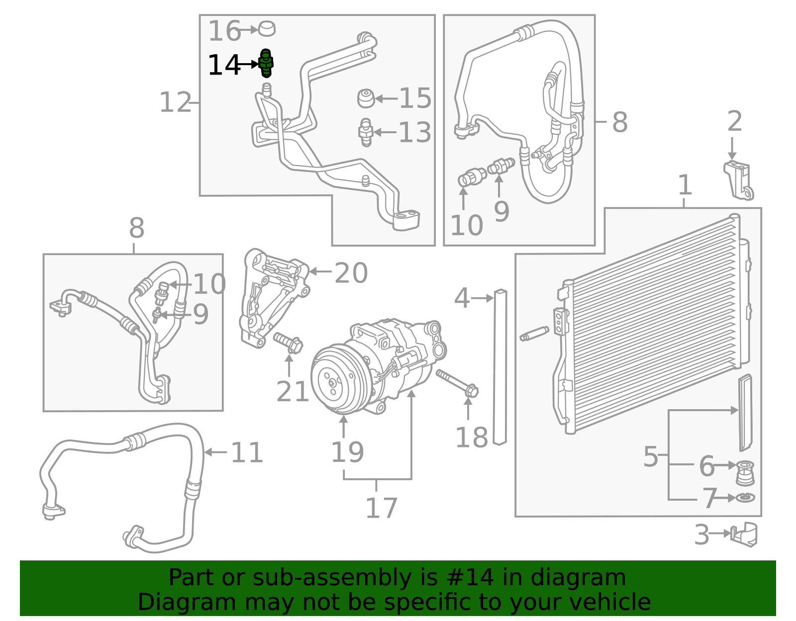 Air Conditioning System Valve Core - GM (96961783)