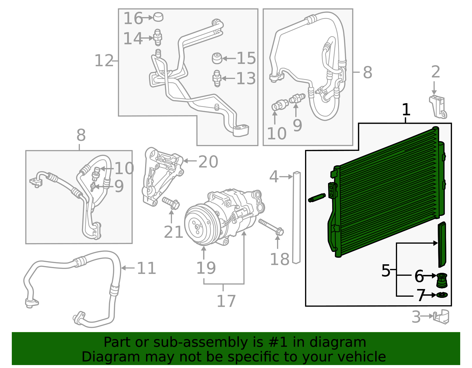 Air Conditioning Condenser - GM (96945774)