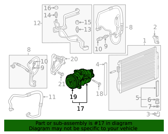 NEW A//C Suction Line Fits 2013 2014 2015 2016 Chevrolet Sonic L4 1.4L 1.4