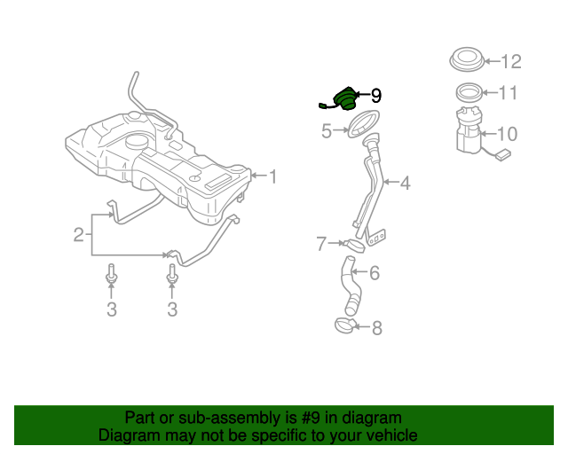 17251ZN90A Fuel Cap 20092012 Nissan Versa Nissan OEM Parts Direct