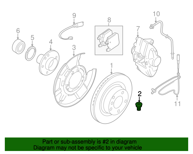 Genuine BMW 34211161806 Rotor Hex Bolt M8X14 FREE Shipping on