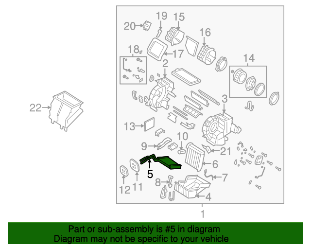 20072009 Mazda 3 Heater Core BA6R61A10