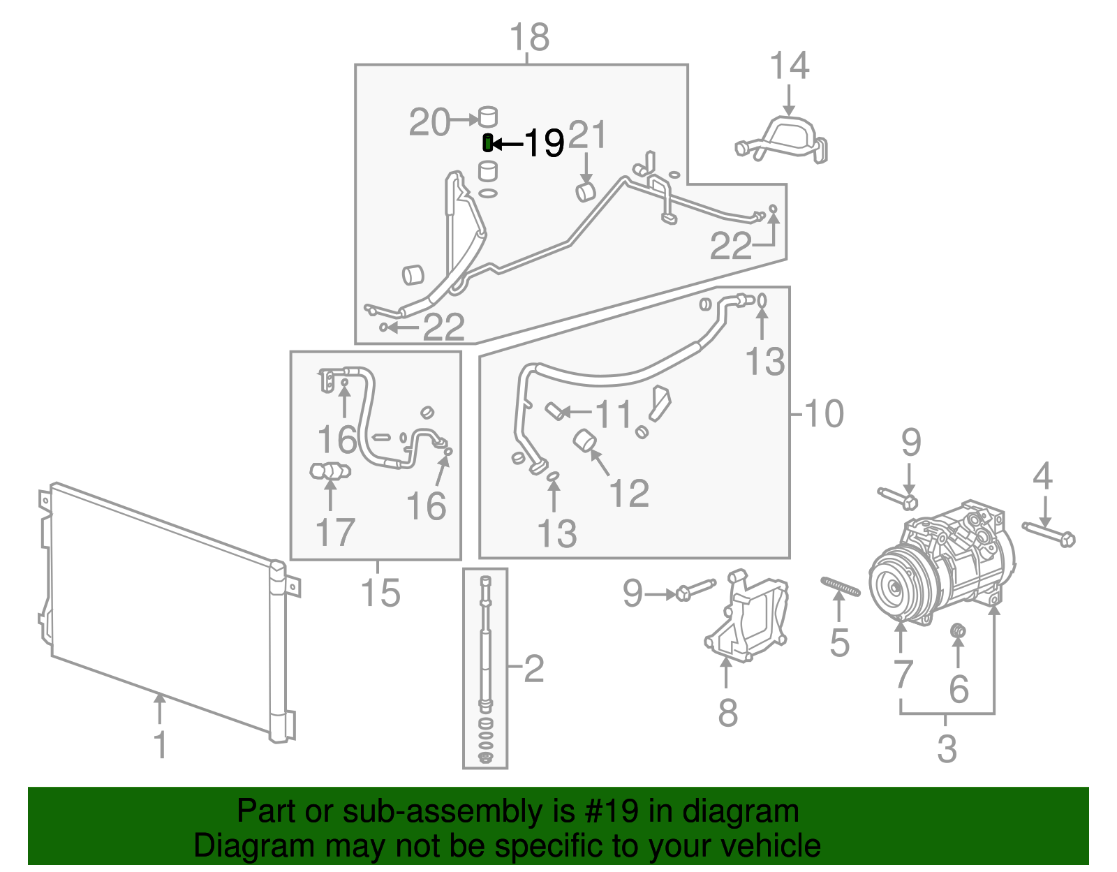 Air Conditioning Service Valve - GM (52458184)