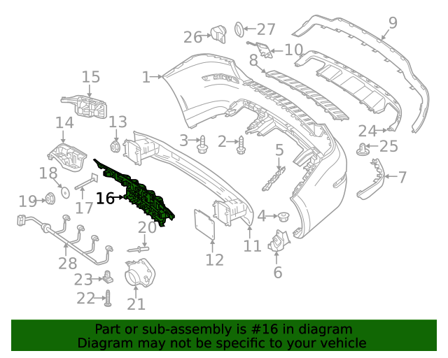 204-885-60-65 - Energy Absorber 2013-2015 Mercedes-Benz | Mercedes