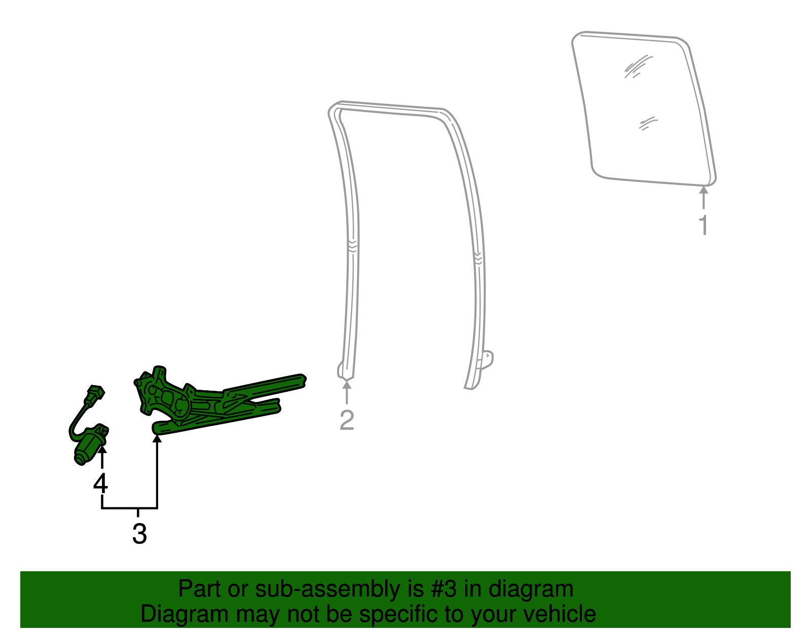 Window Regulator - Ford (YL3Z-1627000-AA)