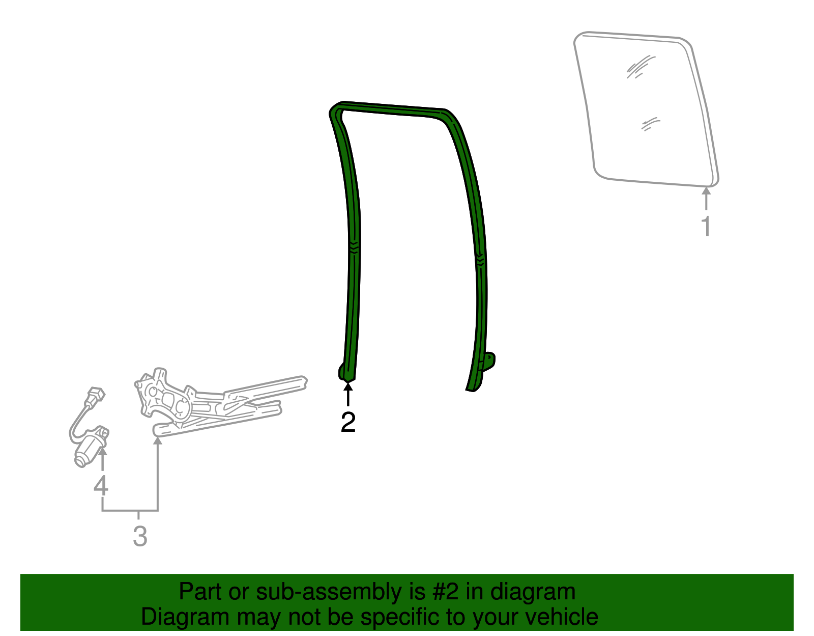 Run Channel - Ford (YL3Z-1625766-AA)
