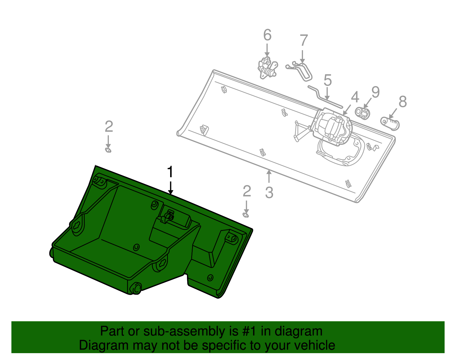 Compartment, I/P - GM (10395232)