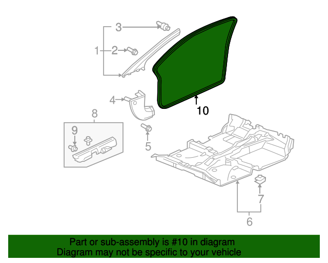 72315SVAA01ZA Seal, R Front Door Opening *NH167L* (Graphite Black