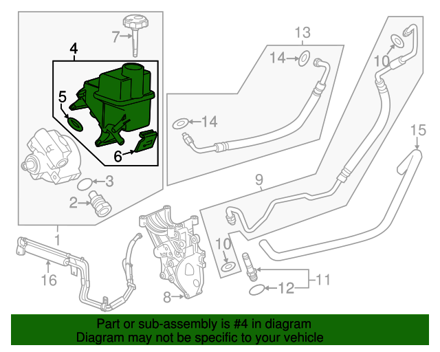 20132023 GM Power Steering Fluid Reservoir 19209150