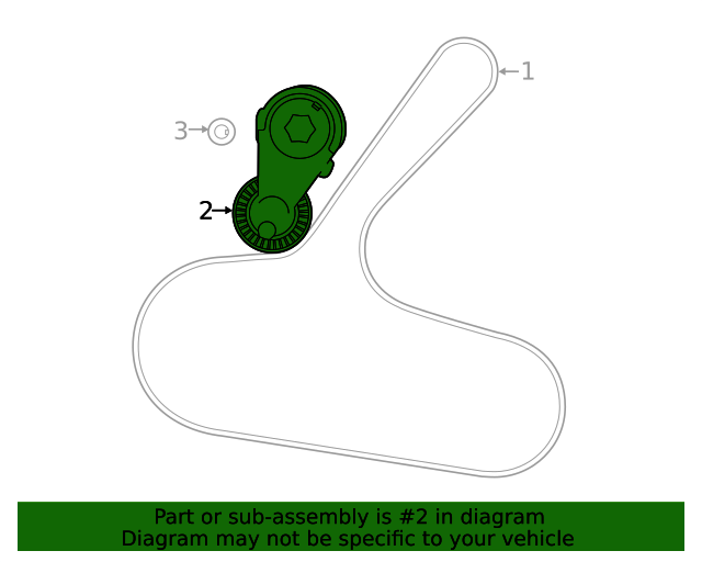 20192024 Nissan Altima Belt Tensioner 119555NA1A Nissan Parts Plus