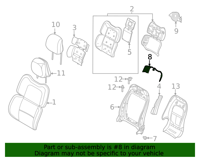 20202022 Ford Lumbar Support lu5z1565500b