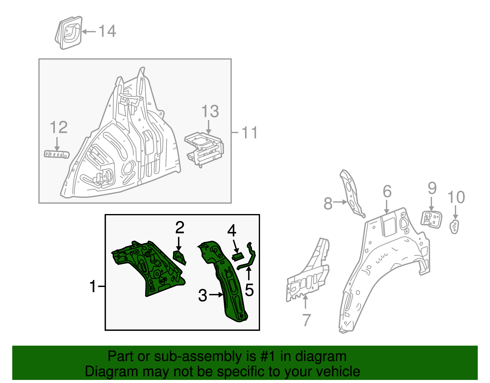 Upper Quarter Panel - GM (95301205)